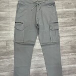 Black Letter Cotton Cargo Style Pant