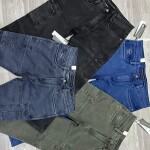 Black Letter Cargo Jeans Pant