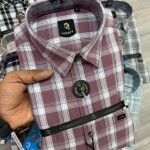 Logoff oxford checked shirt