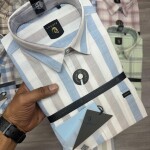 Logoff linen Checked Shirt