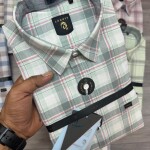 Logoff linen Checked Shirt