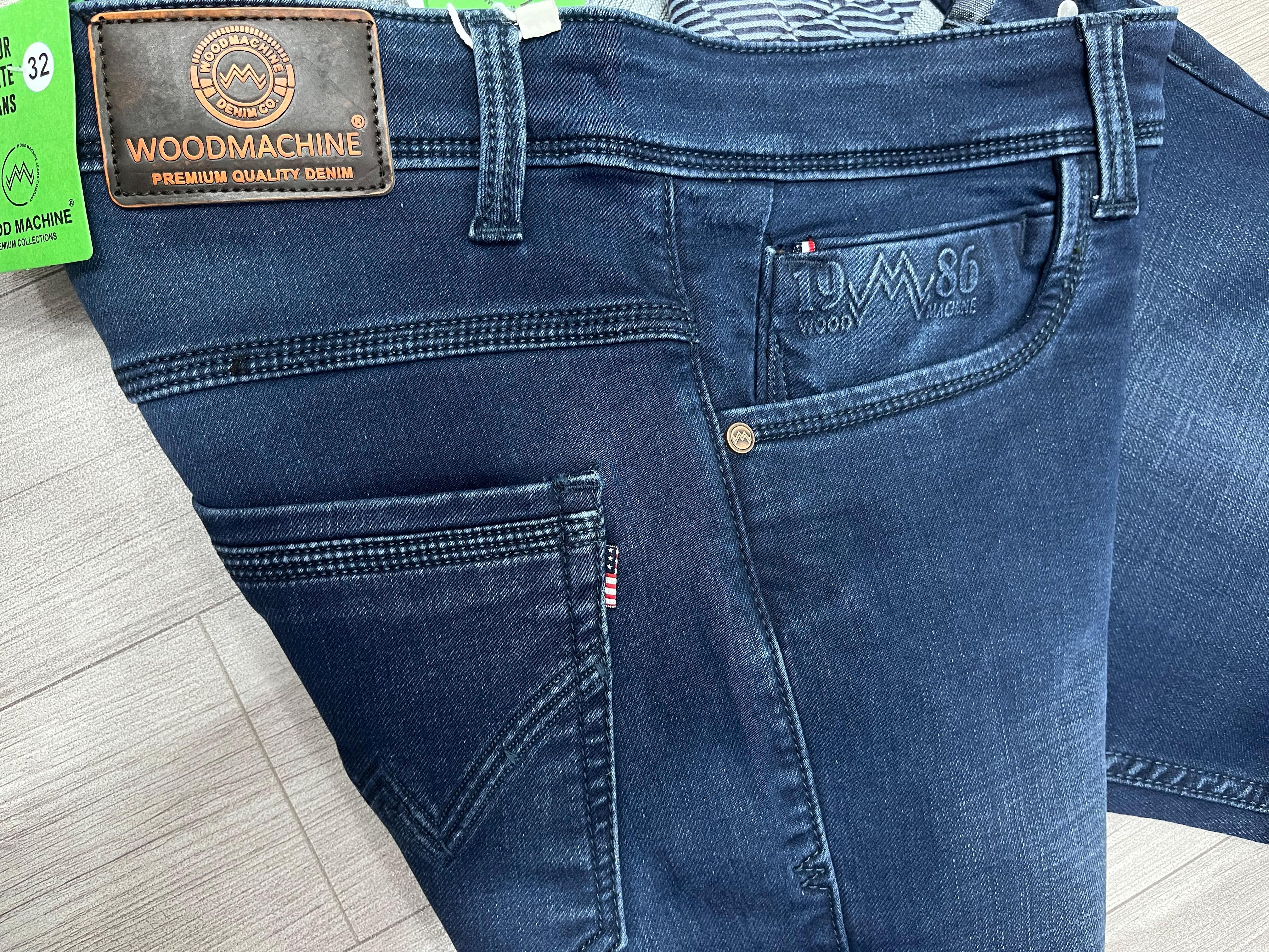 Wood Machine Slim Fit Round Pocket Jeans