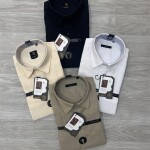 logoff embroidery linen shirt