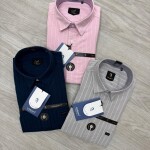 logoff cotton oxford stripes shirt