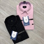 logoff cotton oxford stripes shirt