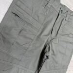 wood machine front zip cargo cotton pant