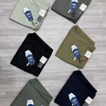 wood machine front zip cargo cotton pant