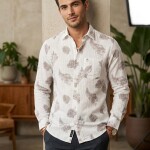logoff cotton printed shirt