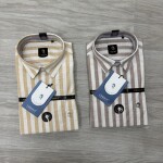 logoff linen stripes shirt