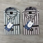 logoff linen stripes shirt