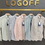 logoff linen stripes shirt
