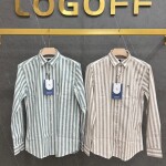logoff linen stripes shirt
