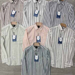 logoff linen stripes shirt