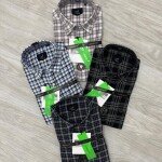 logoff cotton oxford checks shirt