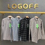 logoff cotton oxford checks shirt