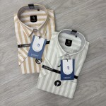logoff linen stripes shirt