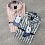 logoff linen stripes shirt