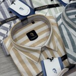 logoff linen stripes shirt