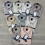 logoff linen stripes shirt