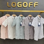 logoff linen stripes shirt