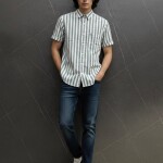 logoff linen stripes shirt