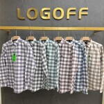 logoff cotton oxford stripes shirt