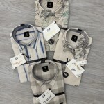 logoff linen printed shirt