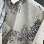 logoff linen printed shirt