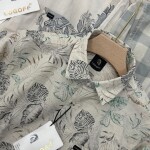 logoff linen printed shirt