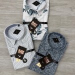 black letter half sleeve big size linen printed shirt