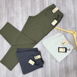 black letter cargo cotton pant