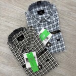 logoff cotton oxford checks shirt