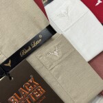 black letter half sleeve linen plain shirt