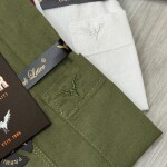 black letter half sleeve linen plain shirt