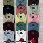 black letter half sleeve linen plain shirt