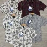 logoff half sleeve cotton printed shirt