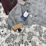 logoff half sleeve cotton printed shirt
