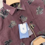logoff half sleeve cotton printed shirt