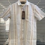 s square half sleeve stripes shirt