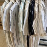 s square half sleeve stripes shirt