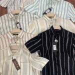 s square half sleeve stripes shirt
