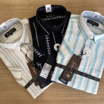 s square half sleeve stripes shirt