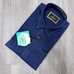 wood machine denim shirt