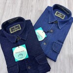 wood machine denim shirt