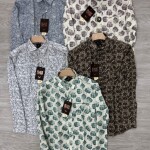 black letter linen printed shirt