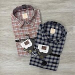 logoff half sleeve cotton oxford checks shirt