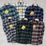 logoff brushing twill checks shirt