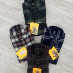 logoff brushing twill checks shirt