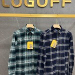 logoff brushing twill checks shirt