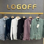 logoff bottom embroidery shirt